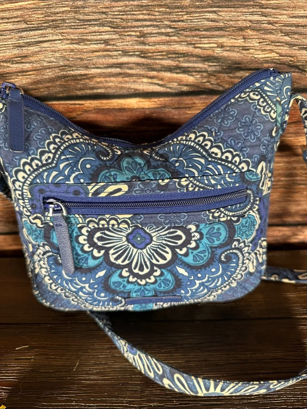 Vera Bradley Blue Paisley Crossbody Shoulder Bag!